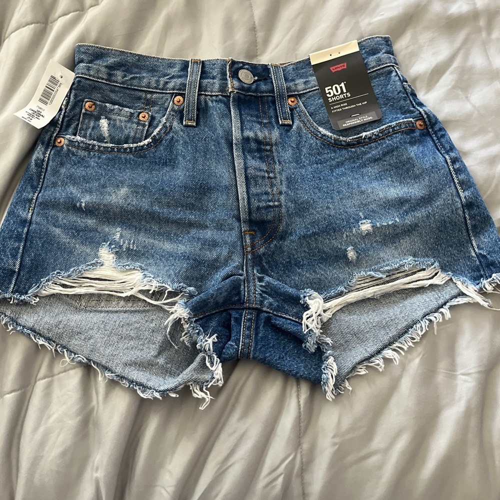 Levi's Women's Blue Denim Shorts